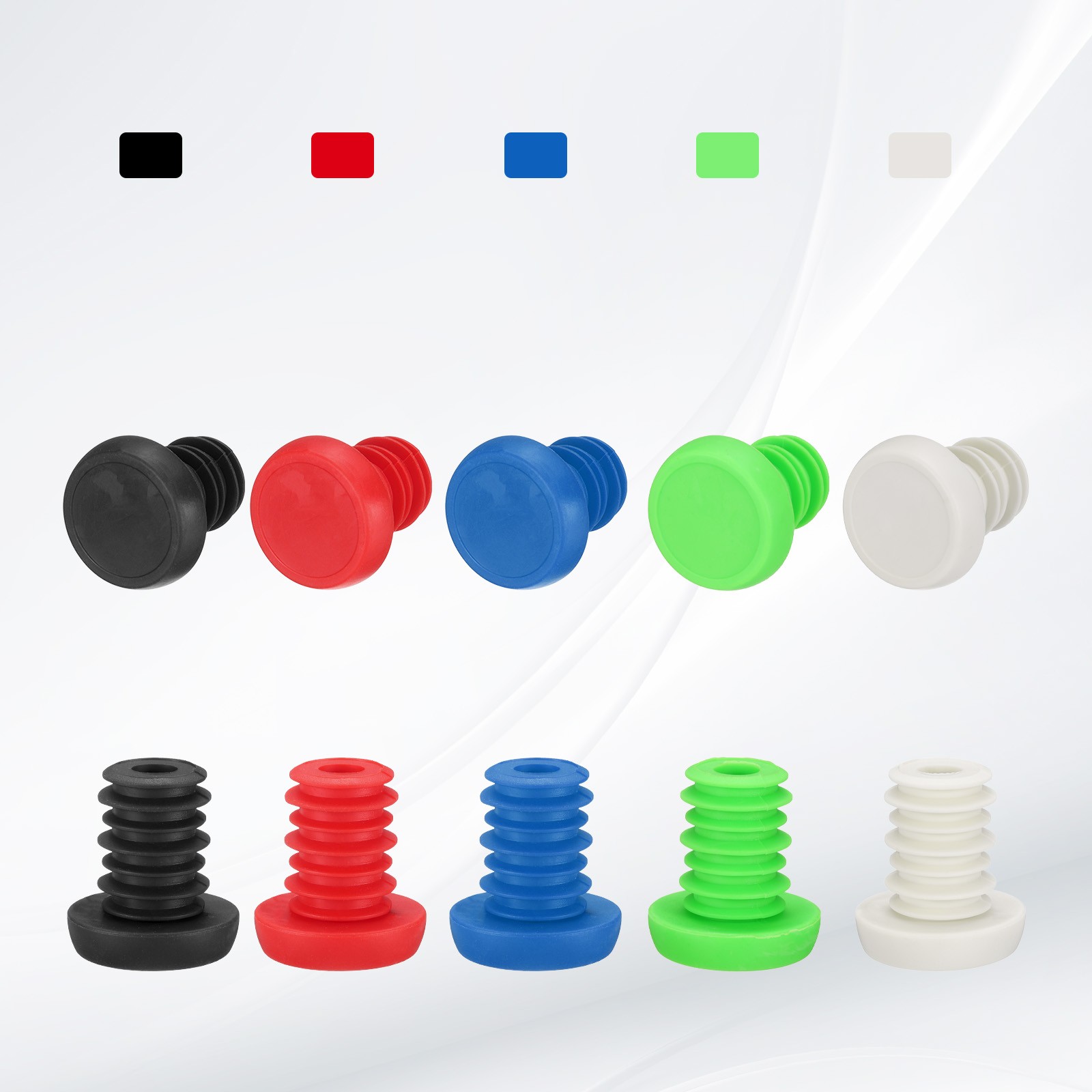 2 Pair Bike Handlebar End Plugs Bar End Caps for Most Bike Black