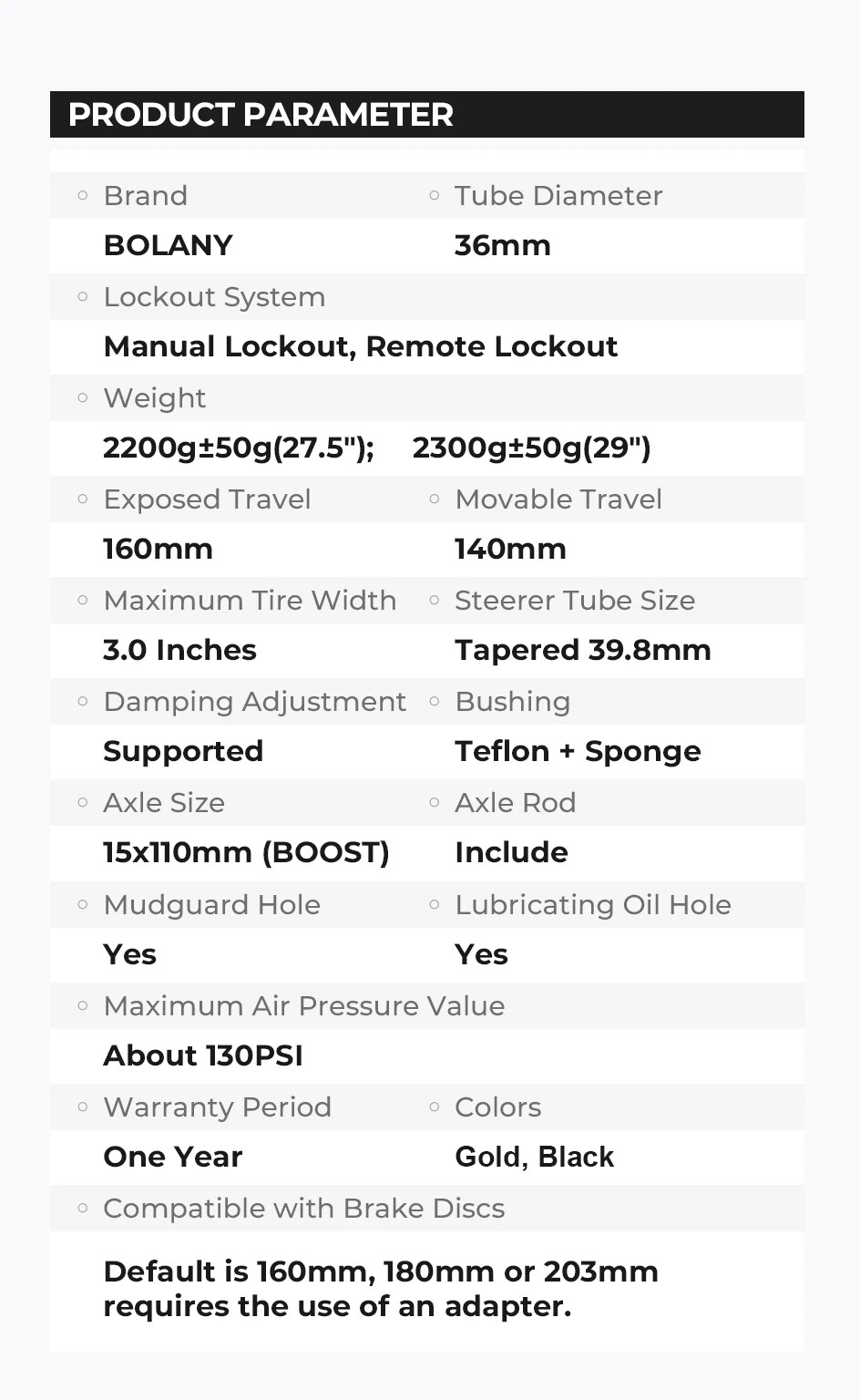 MTB Boost Air Suspension Fork 27.5/29Inch 160mm Travel Damping Adjustable Fork