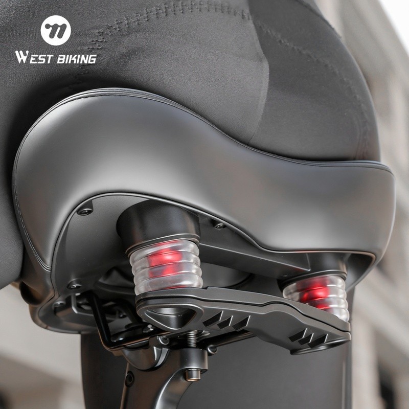 WEST BIKING Bicycle Saddle Shock Absorption Comfort Bike Widen Thicken Cushion
