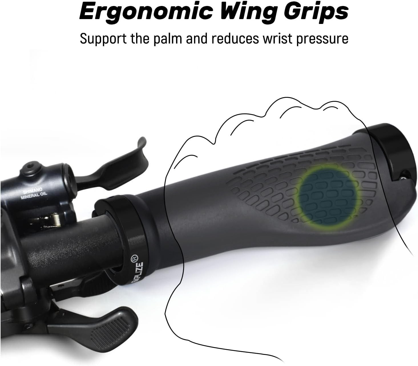 Ergonomic Lock On Bike Handlebar Grips