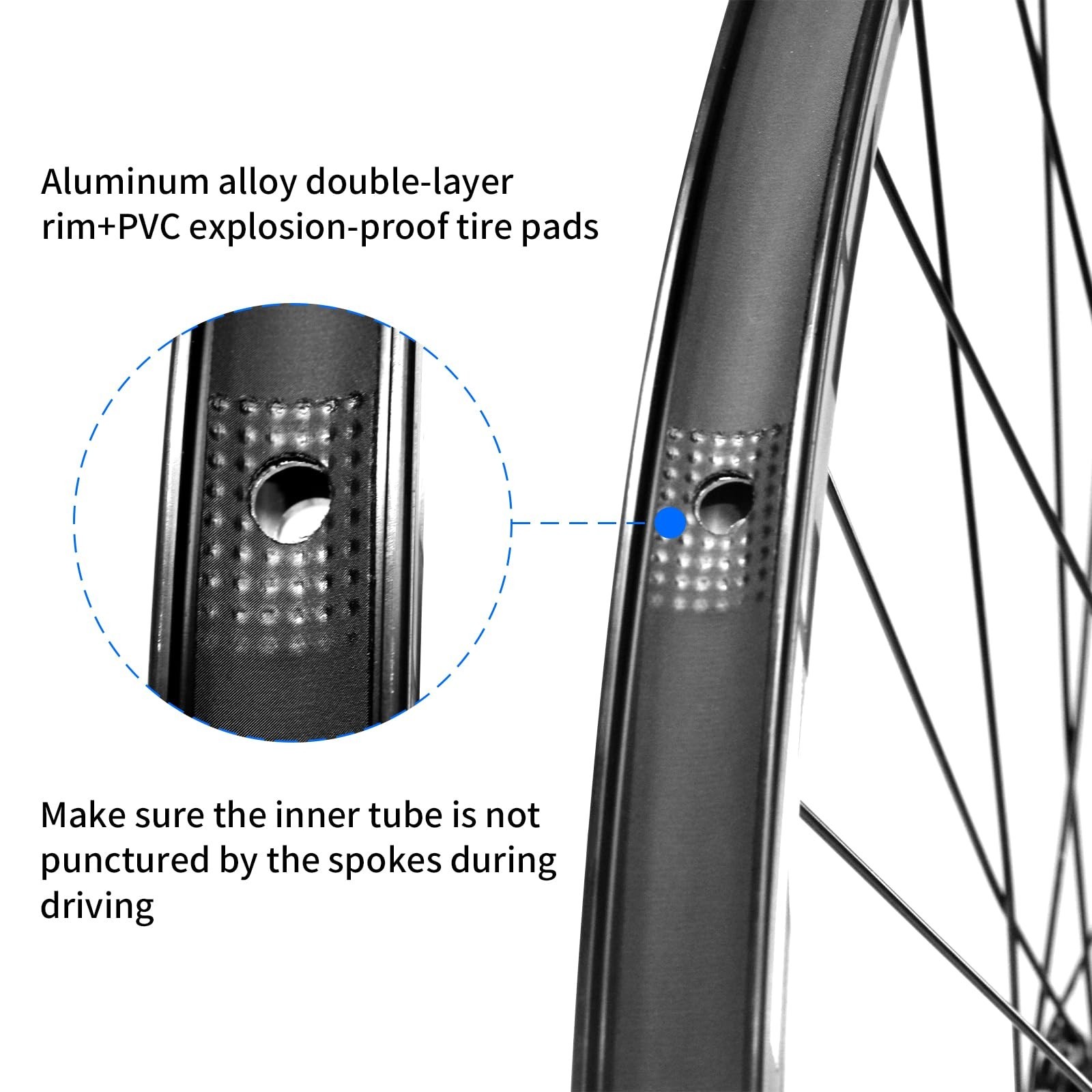 26″/27.5″/29″ Mountain Bike Wheelset，Ultralight Aluminum Alloy Rim 32H Hi
