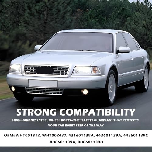 4PCS M14x1.5 Lug Bolts,High Hardness Wheel Bolts Compatible with Skoda Audi A3