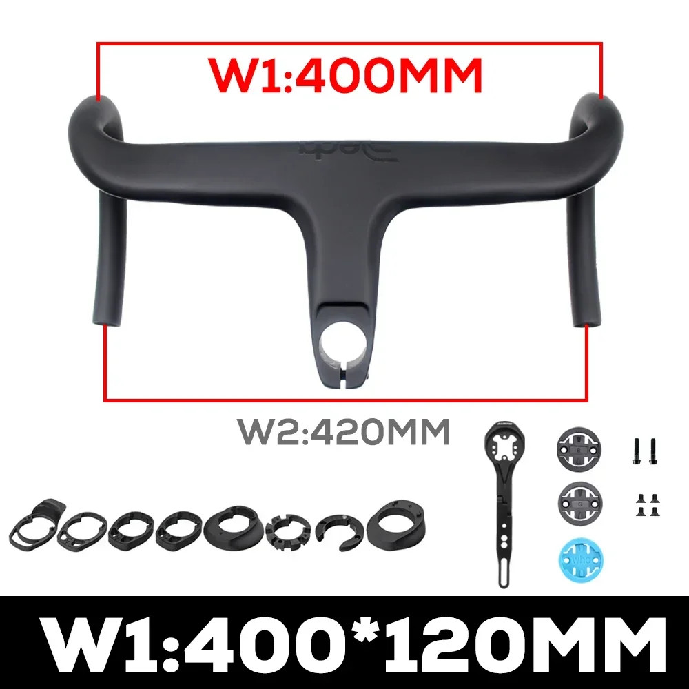 Carbon Fiber Bicycle Integrated Nternal Cable Handlebar with Spacers and Mount