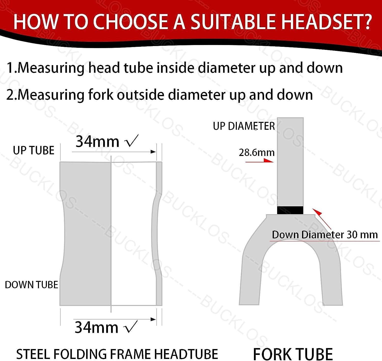 34mm 1-1/8″ Threadless MTB Road Bike Bicycle Sealed External Bearing Headset Set