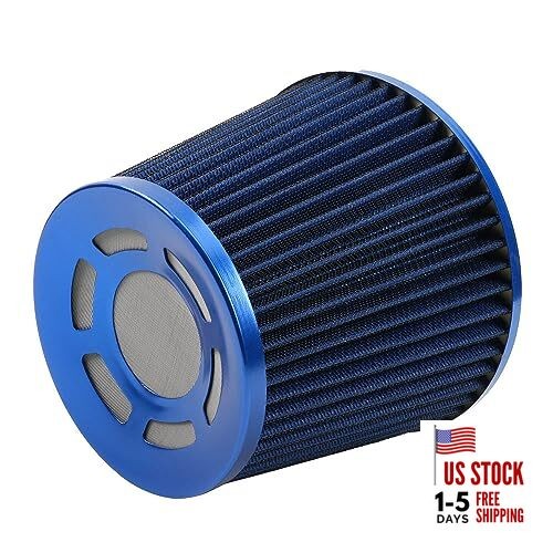 3-inch Cold Air Intake Filter 76mm, High Performance Clamp-On Engine Blue