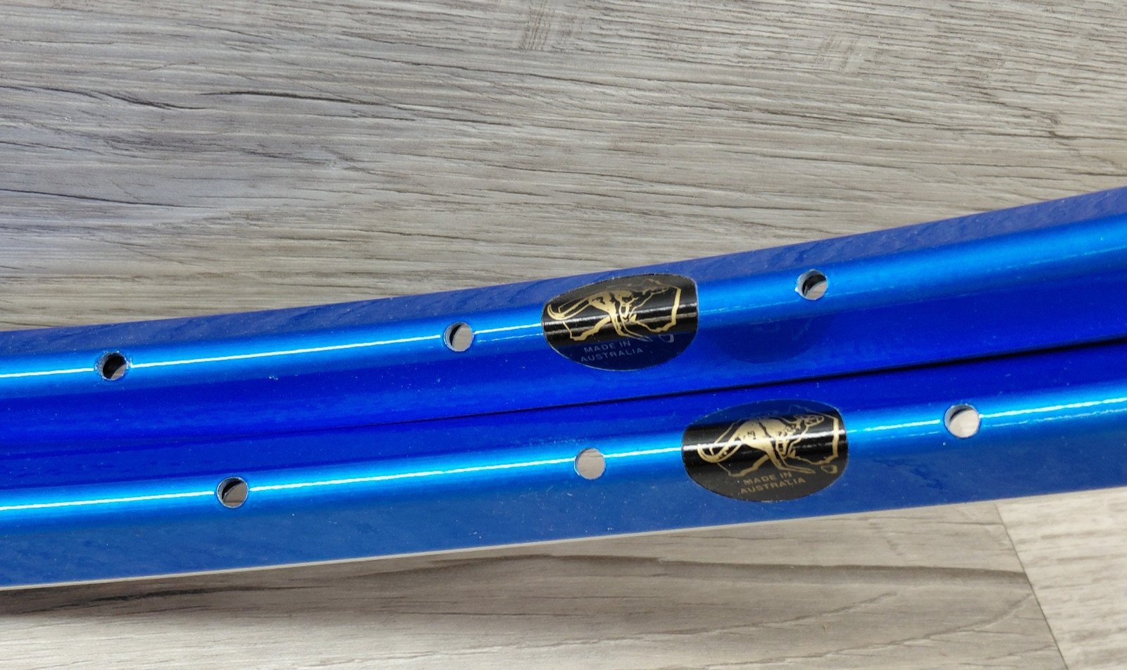 Vintage Velocity Aerohead 700c 36H Rim Pair (2) – Australia Painted BLUE