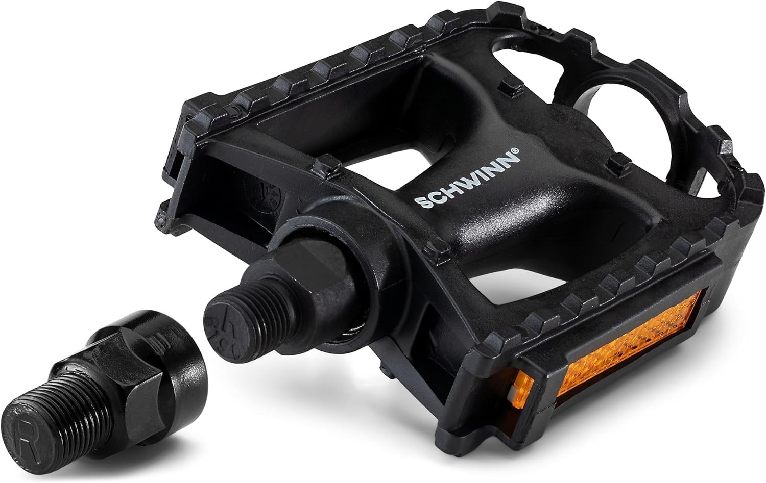 Basic Black Bike Pedals – Lightweight & Rust-Resistant with Reflectors, Set of 2