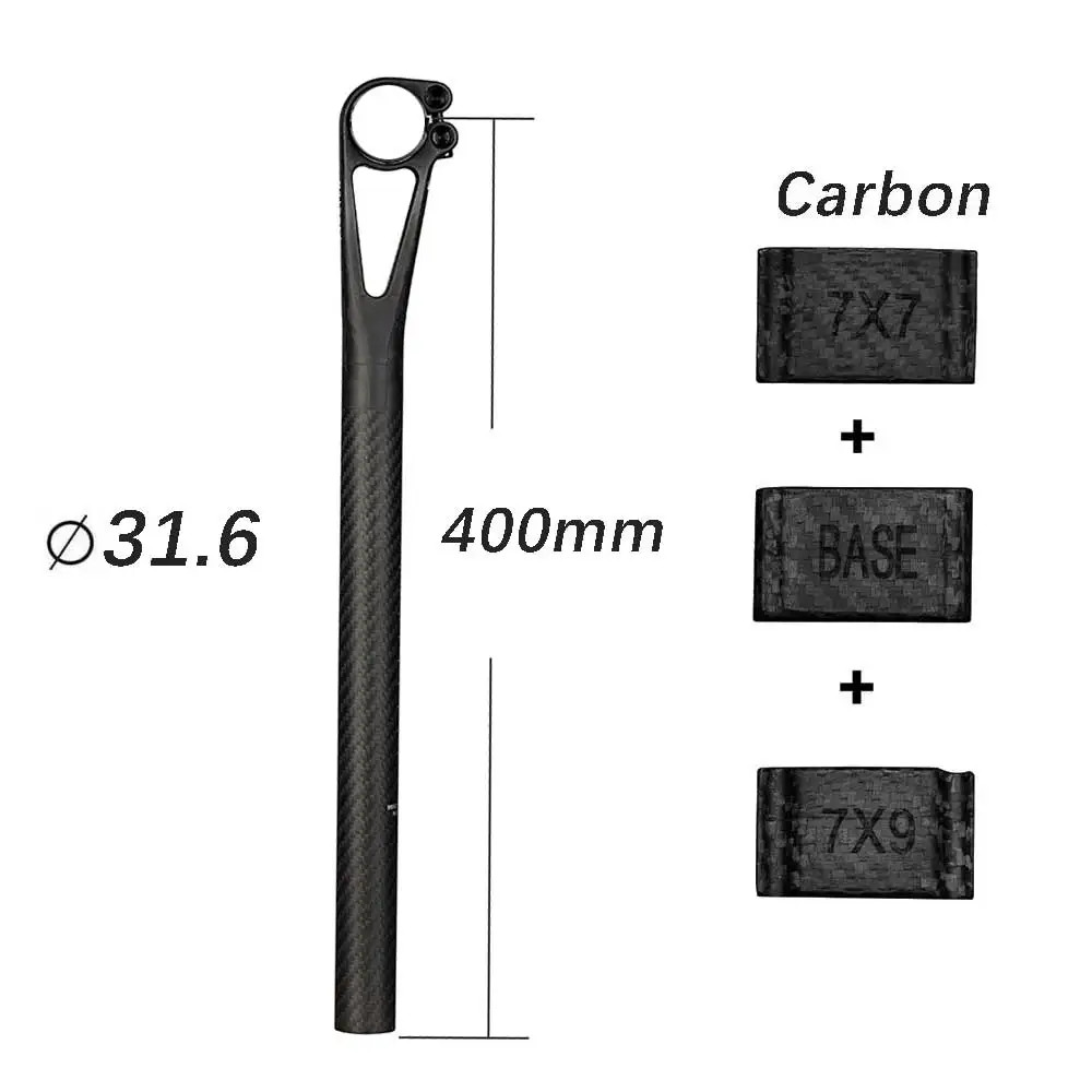 ELITA ONE Carbon Fiber Bike Seatpost 27.2/30.9/31.6mm MTB Road Titanium Screws