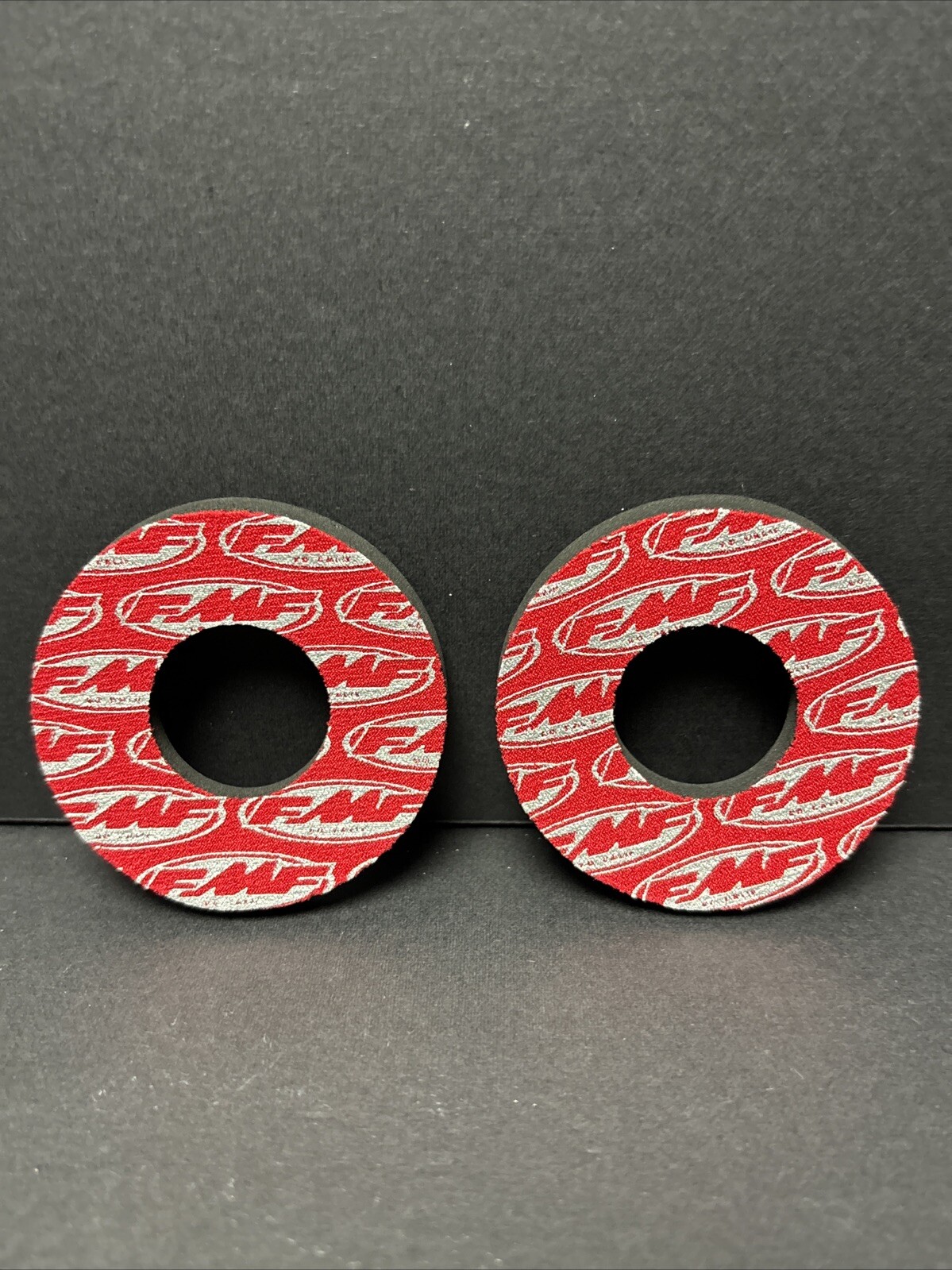 NOS FMF Factory Handlebar Grip Donuts Red Powermoto Bmx Race Fit: Auburn Gt Haro