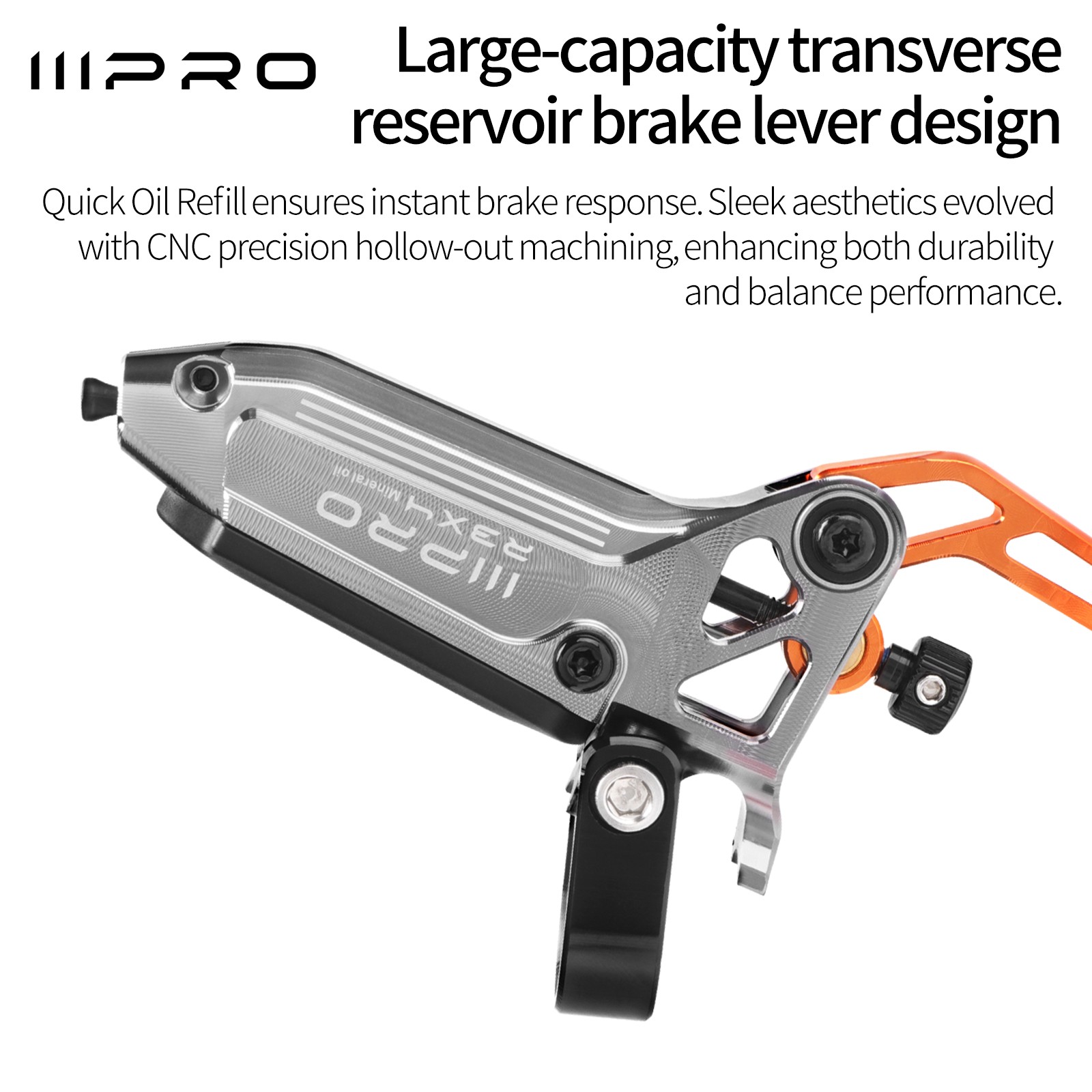 IIIPRO R3X4 MTB Bike Hydraulic Disc Brake Set 4-Pistons Front&Rear 880/1700mm