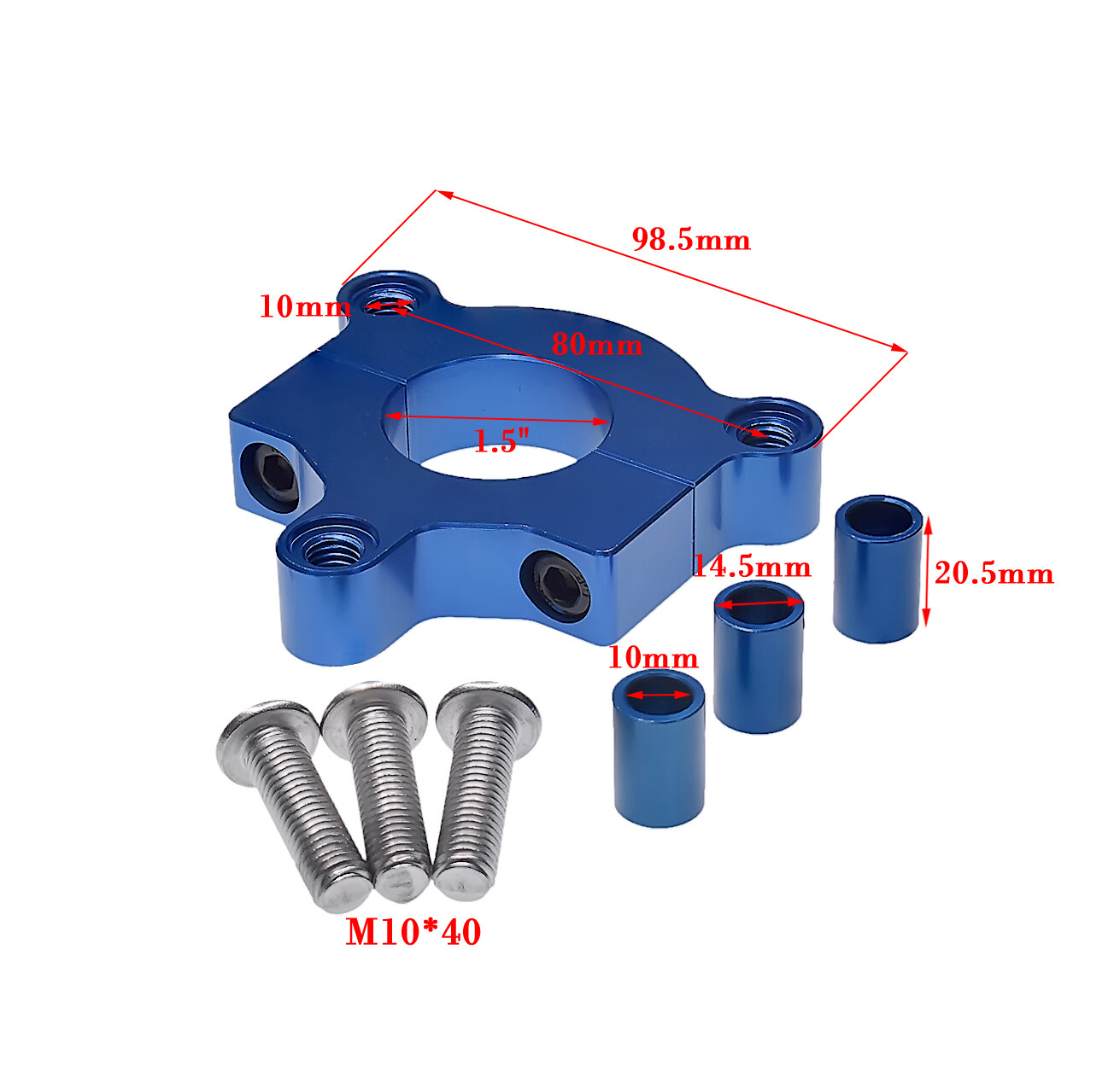 1.5″ CNC Blue 36T Racing Sprocket Assembly Kit For 80cc Gas Motorised Bicycle