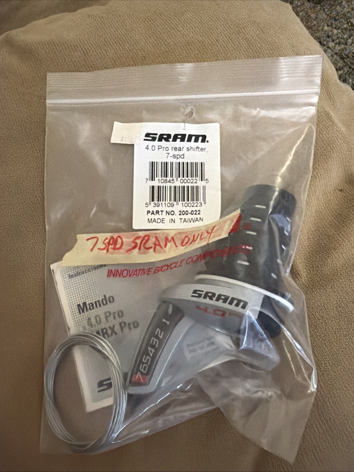 SRAM 4.0 Pro Rear Shifter 7-speed 200-022