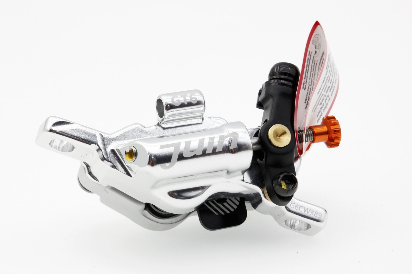 Juin Tech GTP6 Silver 6-Piston Post Mount Cycle Hydraulic Disc Brake MTB ebike
