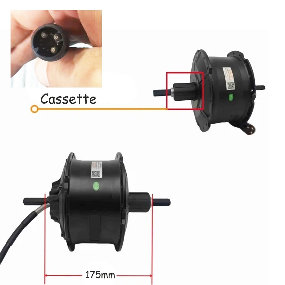 G063 48V 1000W Cassette Rear Hub Motor W/Disc Brake for Fat Bike Electric Kit