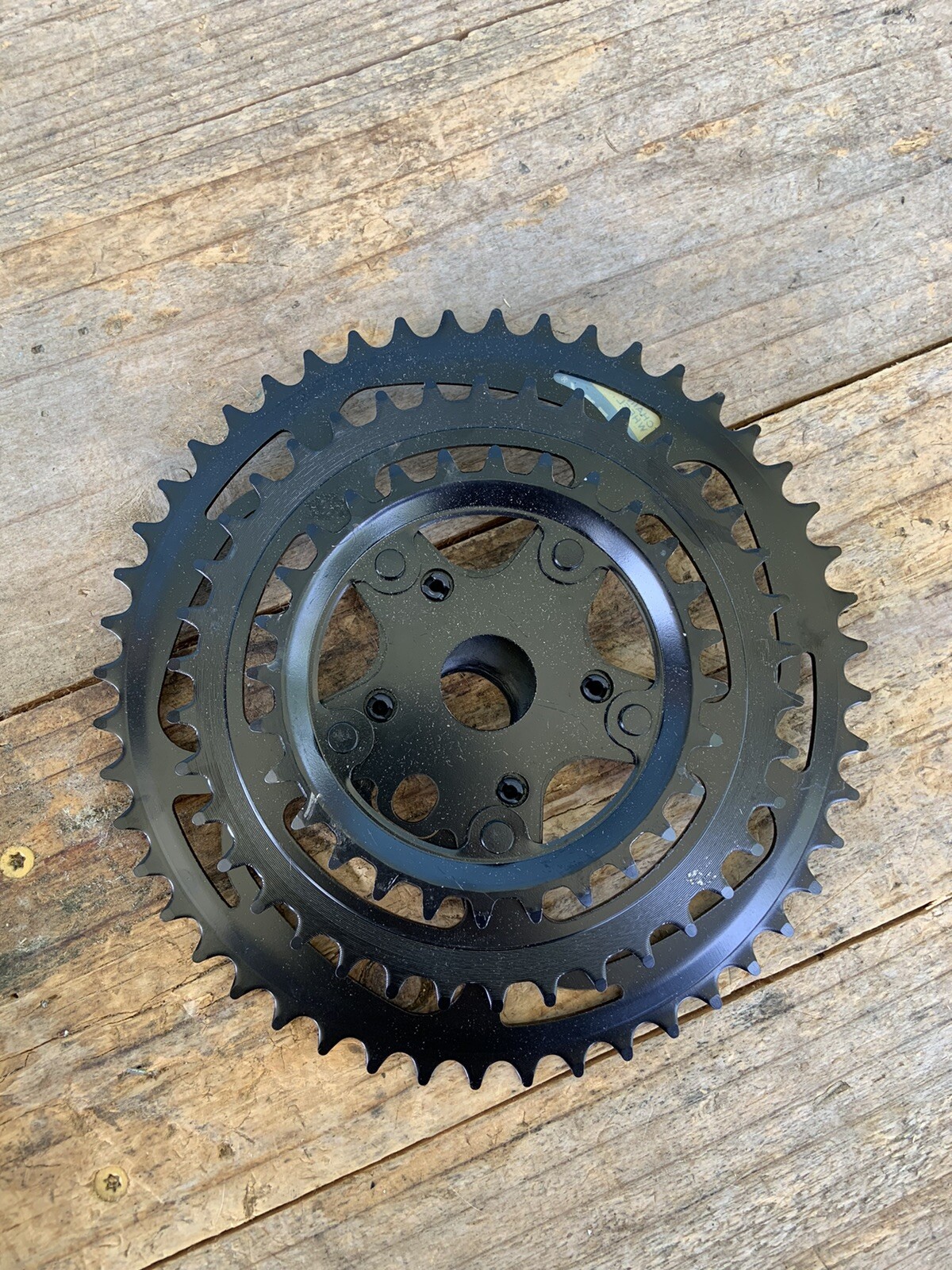 NOS Black Dotek Triple Chain Ring For One Piece Cranks-28-48t-Road Bike Cruiser