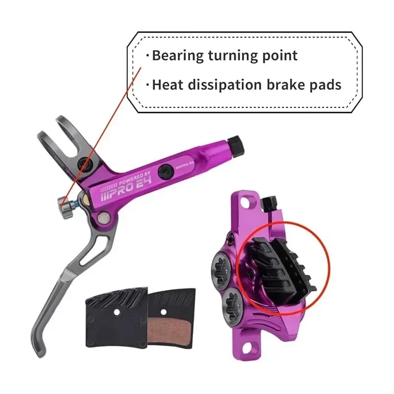 4 Piston Hydraulic Brake MTB Disc Brake 800/1550mm AM DH Hydraulic Brakes