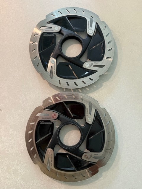 Shimano Dura Ace 140mm rotors with lock rings – Pair
