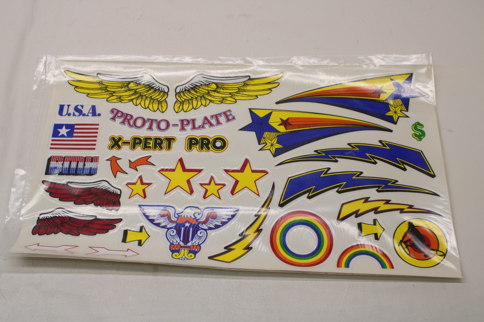 NOS OLD SCHOOL BMX PROTO PLATE STICKER DECAL SHEET LOT OF (20)