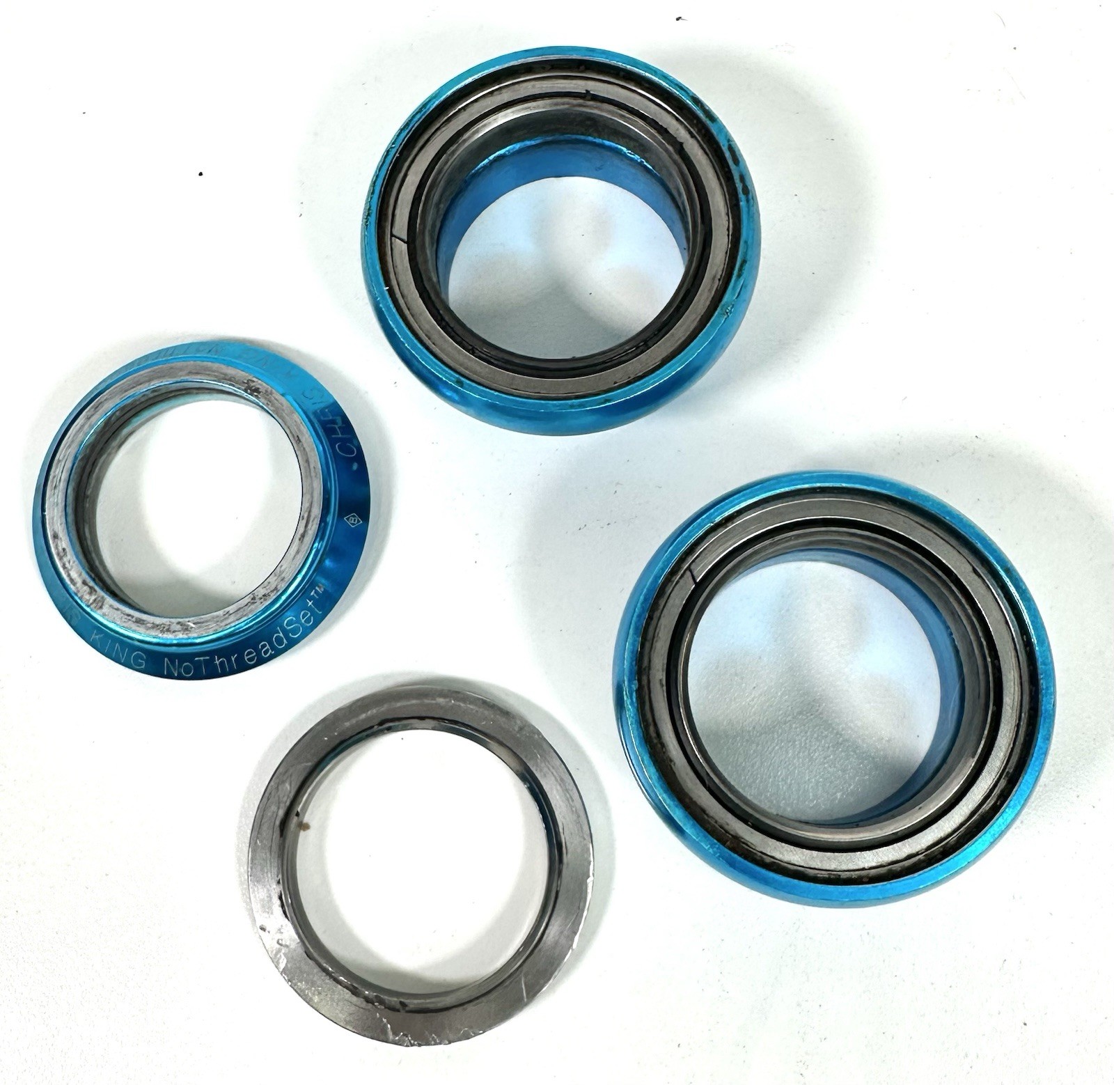 Vintage Chris King 1 1/8 Headset No Logo Blue Turquoise