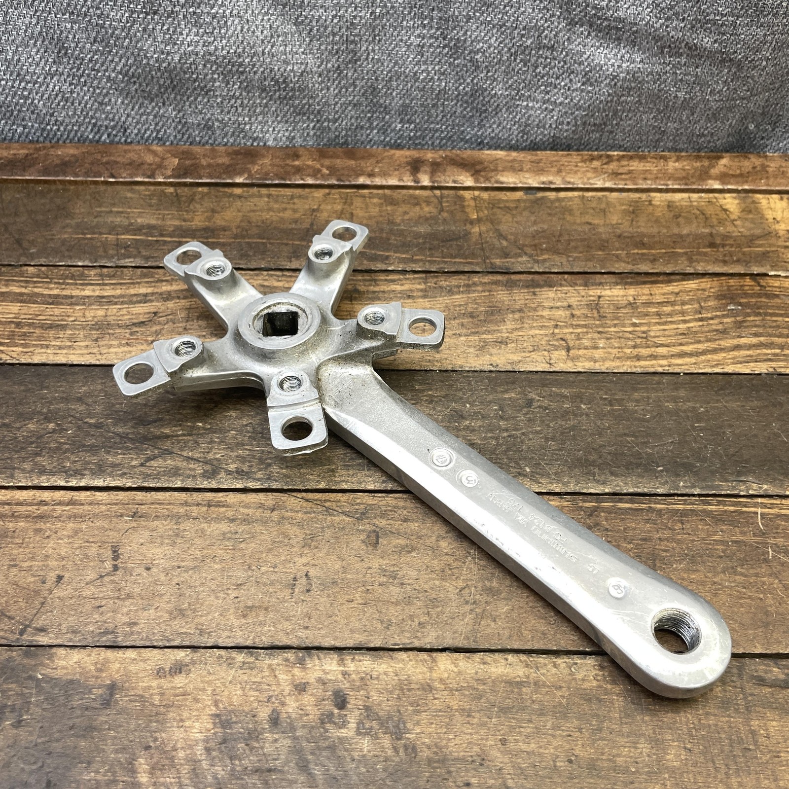 Vintage Shimano FC-B124 Crank Arm RIGHT 175mm 110 BCD Square Taper Road Bike