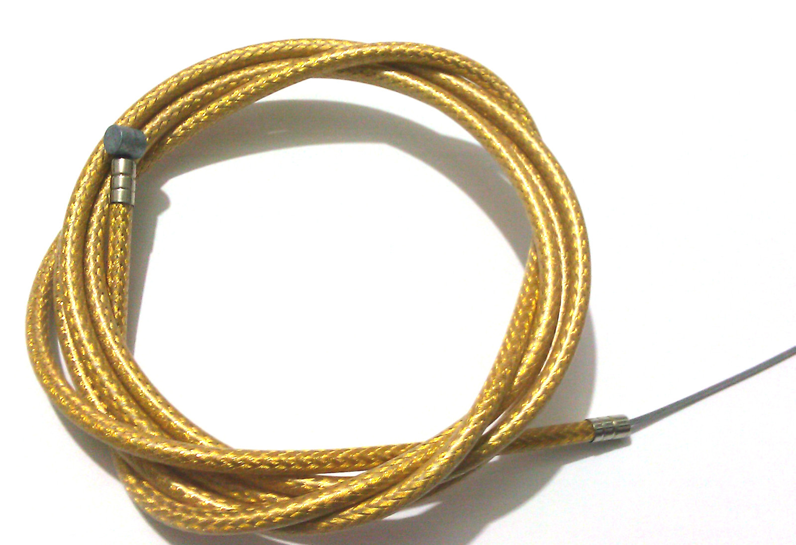 NEW 1 BICYCLE BIKE Brake Cable 68″ + 1 Double Sheath Housing 60″ Braided Golden