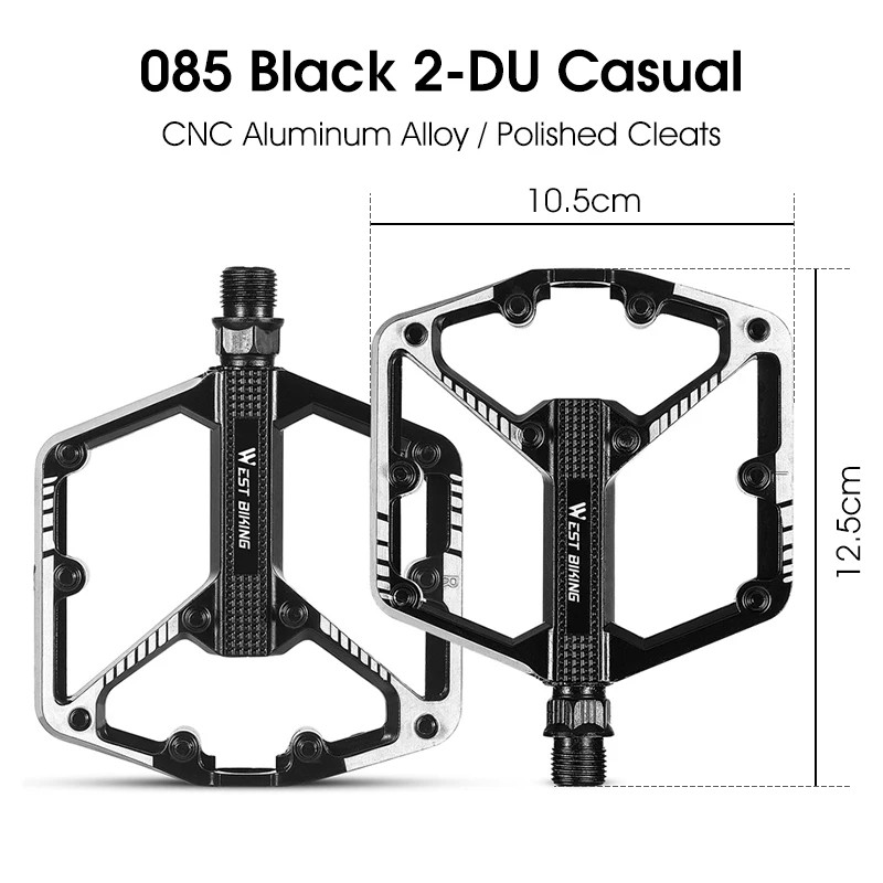 Bicycle Pedals Sealed Bearing Aluminium Alloy Cycling Non-slip MTB Flat Pedals