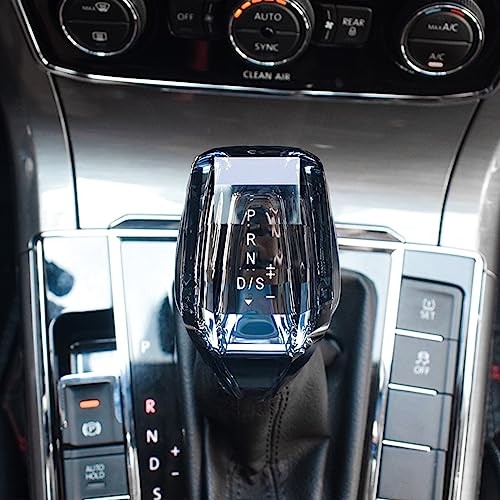 Touch-Activated LED Illuminated Crystal Gear Shift Knob Compatible with Most