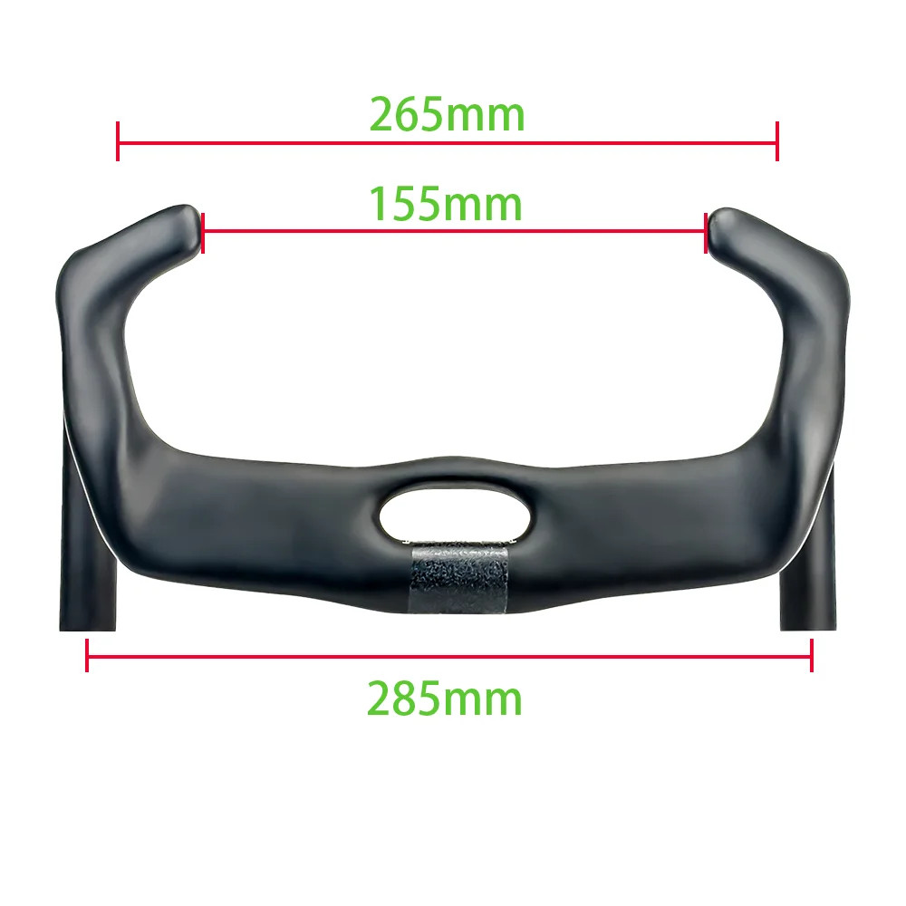 TT Bike Carbon Fixed Handlebar 31.8mm Diameter 285-385mm Road Bicycle Bent Bar