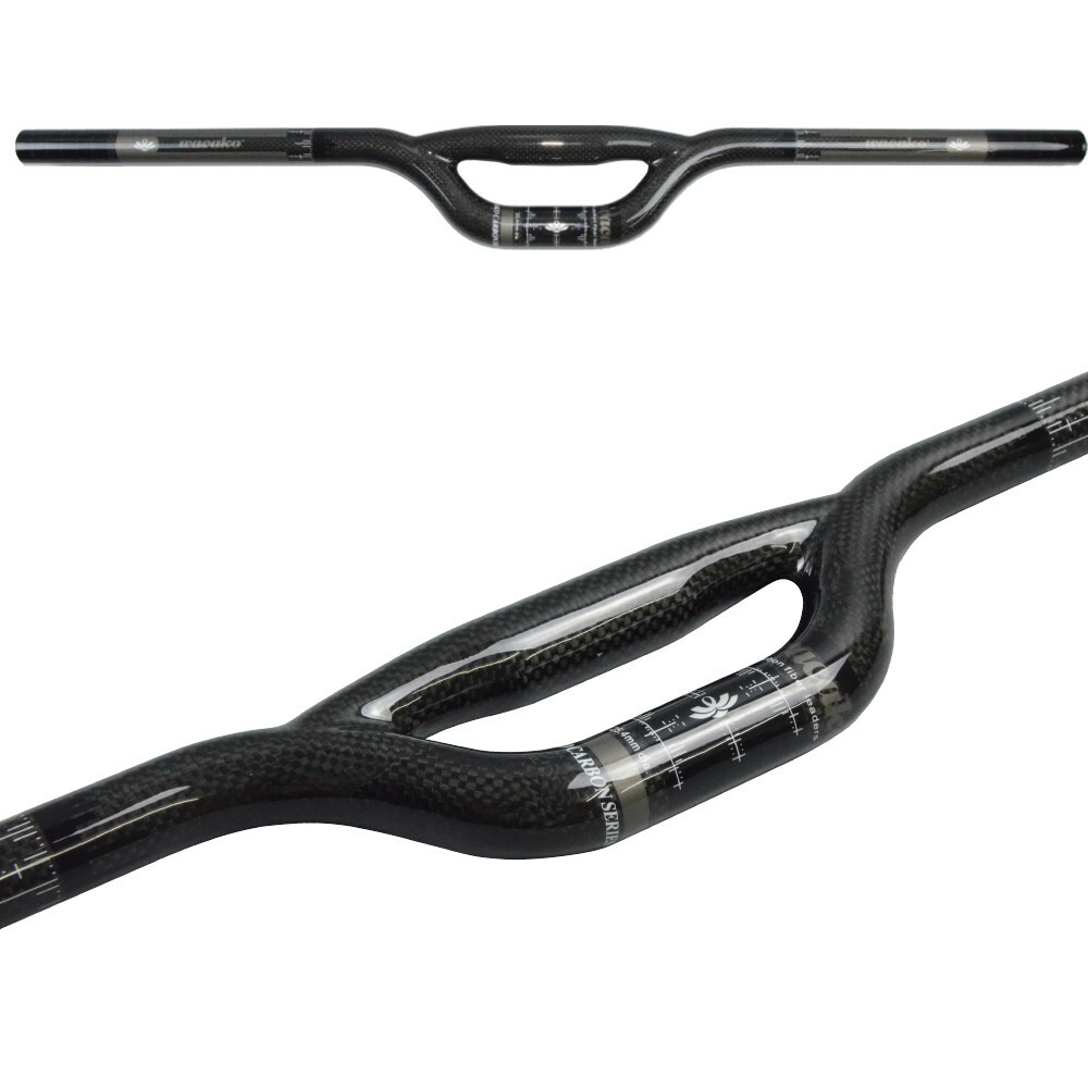 Carbon Fiber Riser Bar 31.8/25.4mm Mountain Folding Bike Handlebar Rise Up 55mm