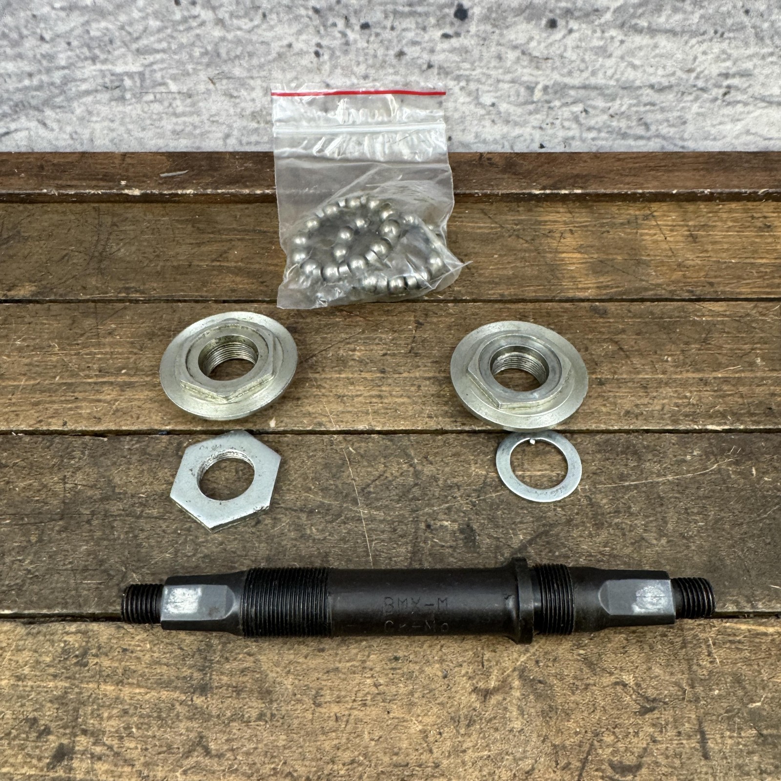 Vintage BMX Bottom Bracket 3PC BMX-M 83-K Cr-Mo 1983 OG Old SChool BMX CRMO