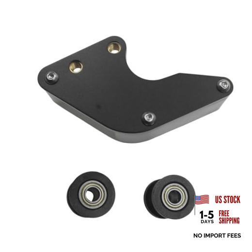 Motorcycle Aluminum Plastic Chain Guard Guide Protector+8M 10M Chain Black