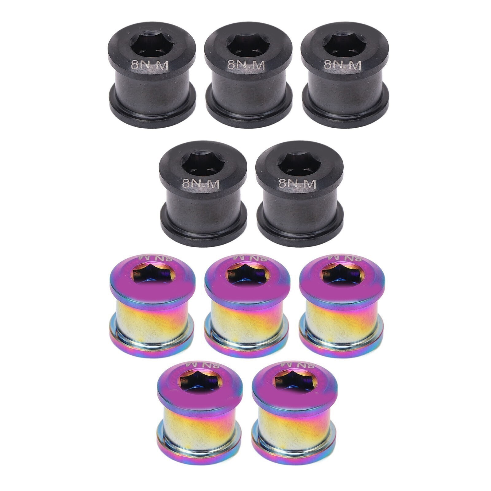 5Pcs 6.5mm Bike Single Chainring Screw Titanium Alloy Rust Protection Cycling