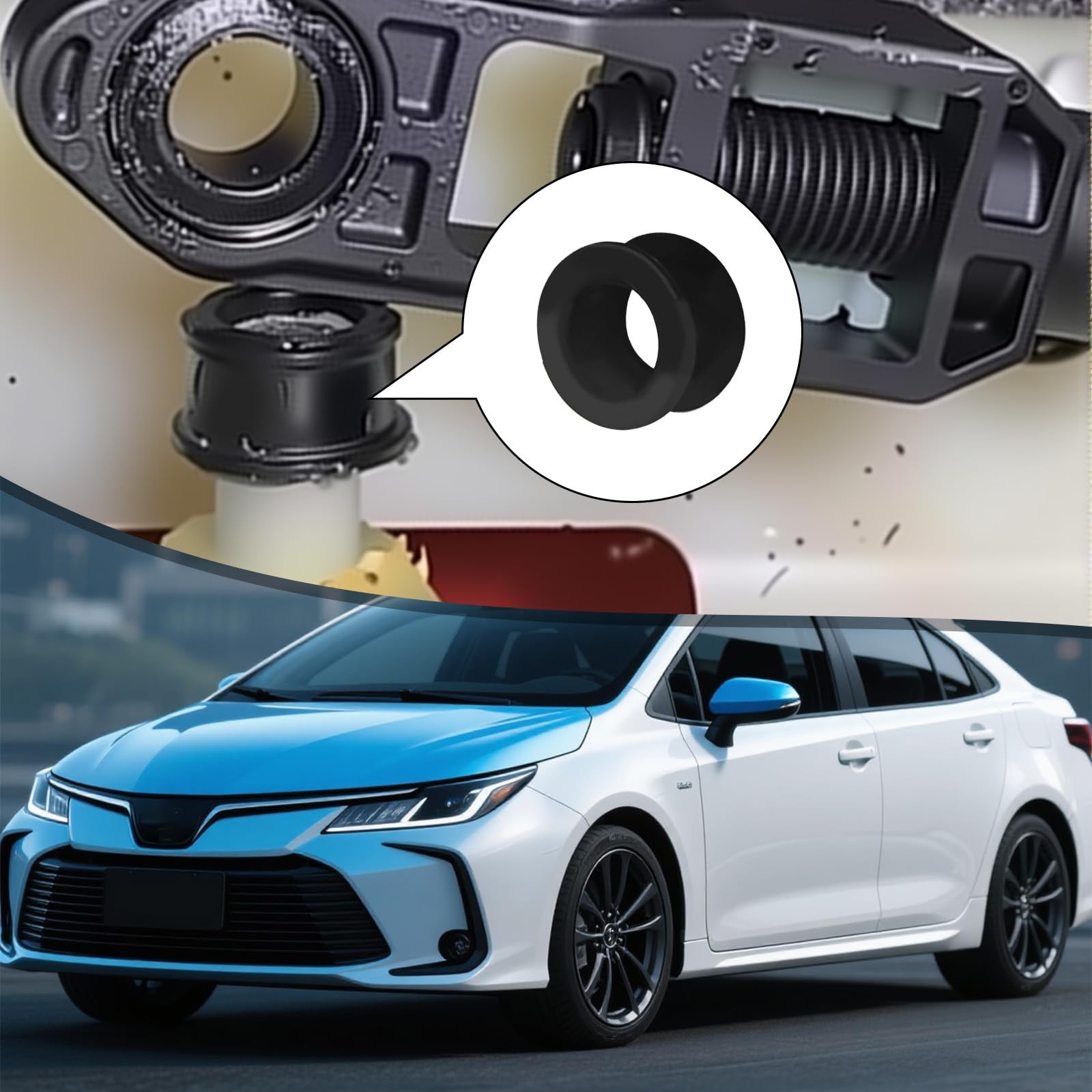 2 PCS Shifter Cable Bushing Repair Set with Clips for Saturn, Toyota, Purple