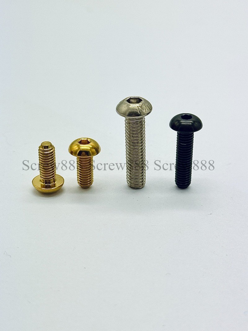 Titanium Bolt M5 M6x8/10/12/15/16/18/20/25/30mm Hex Head Screws Motorcycle Refit