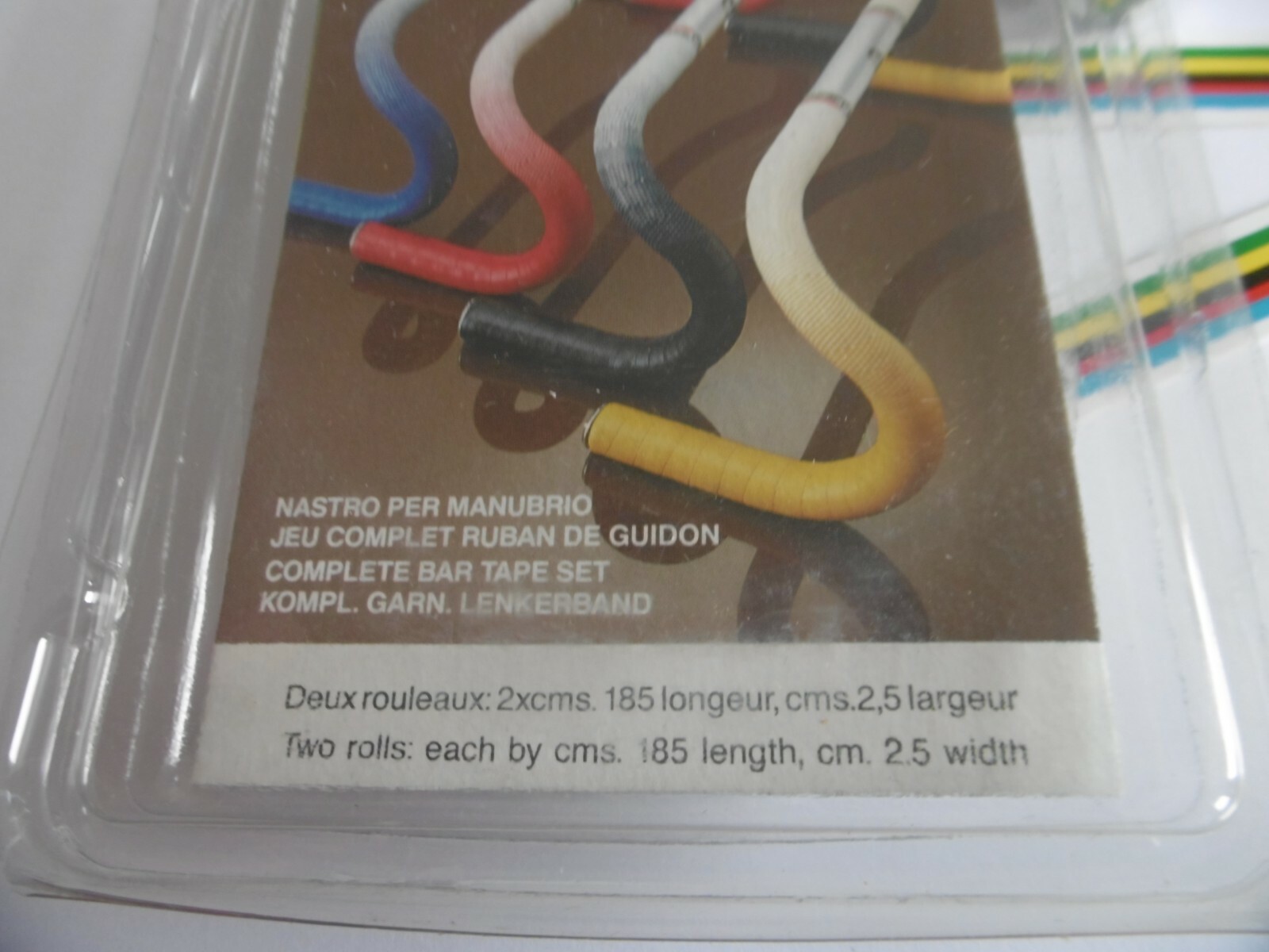 Ciclolinea Pelten Shade Handlebar Tape With Dust Caps Yellow Made in Italy NOS