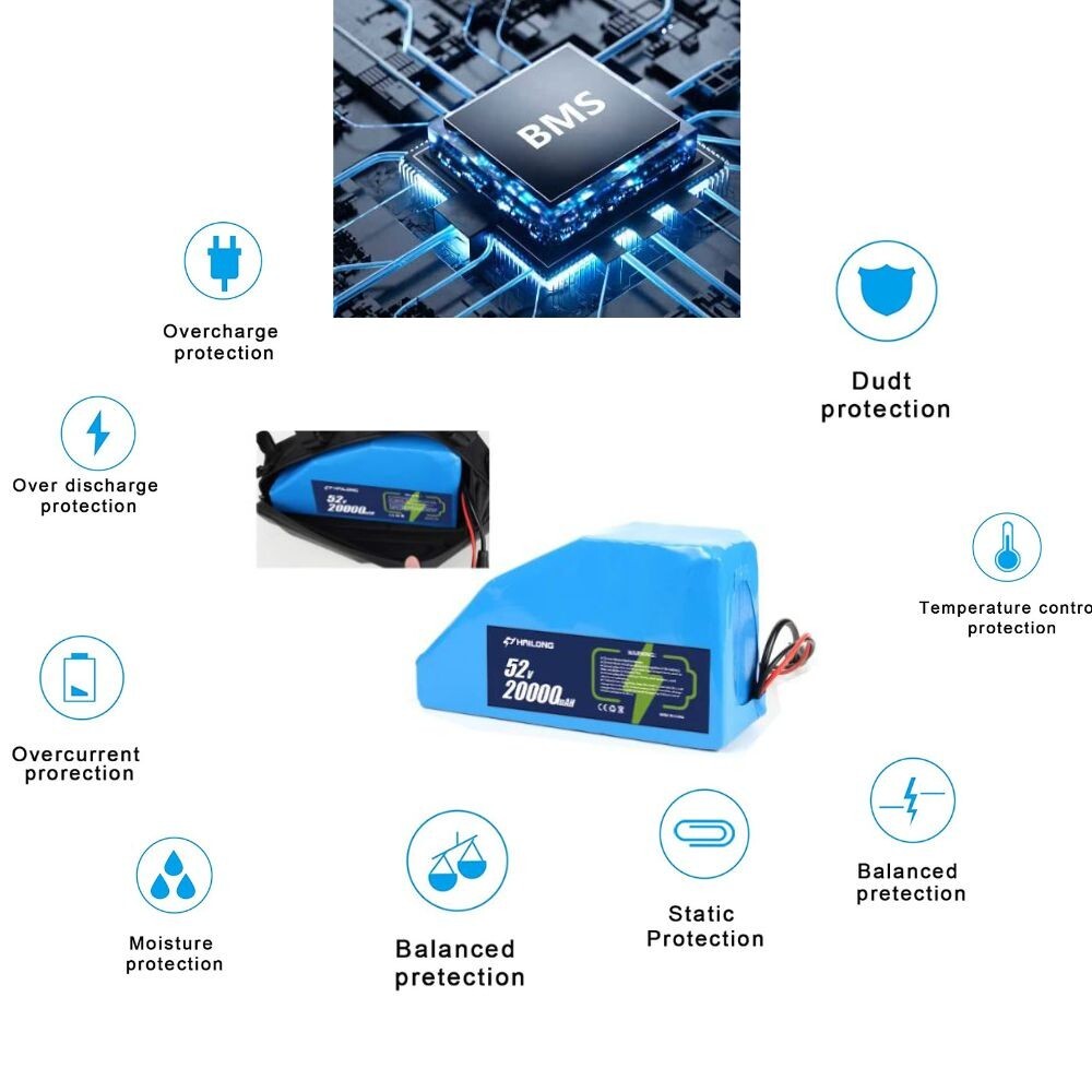 52v 20ah Lithium battery Electric Battery for 200W-1500W Motor