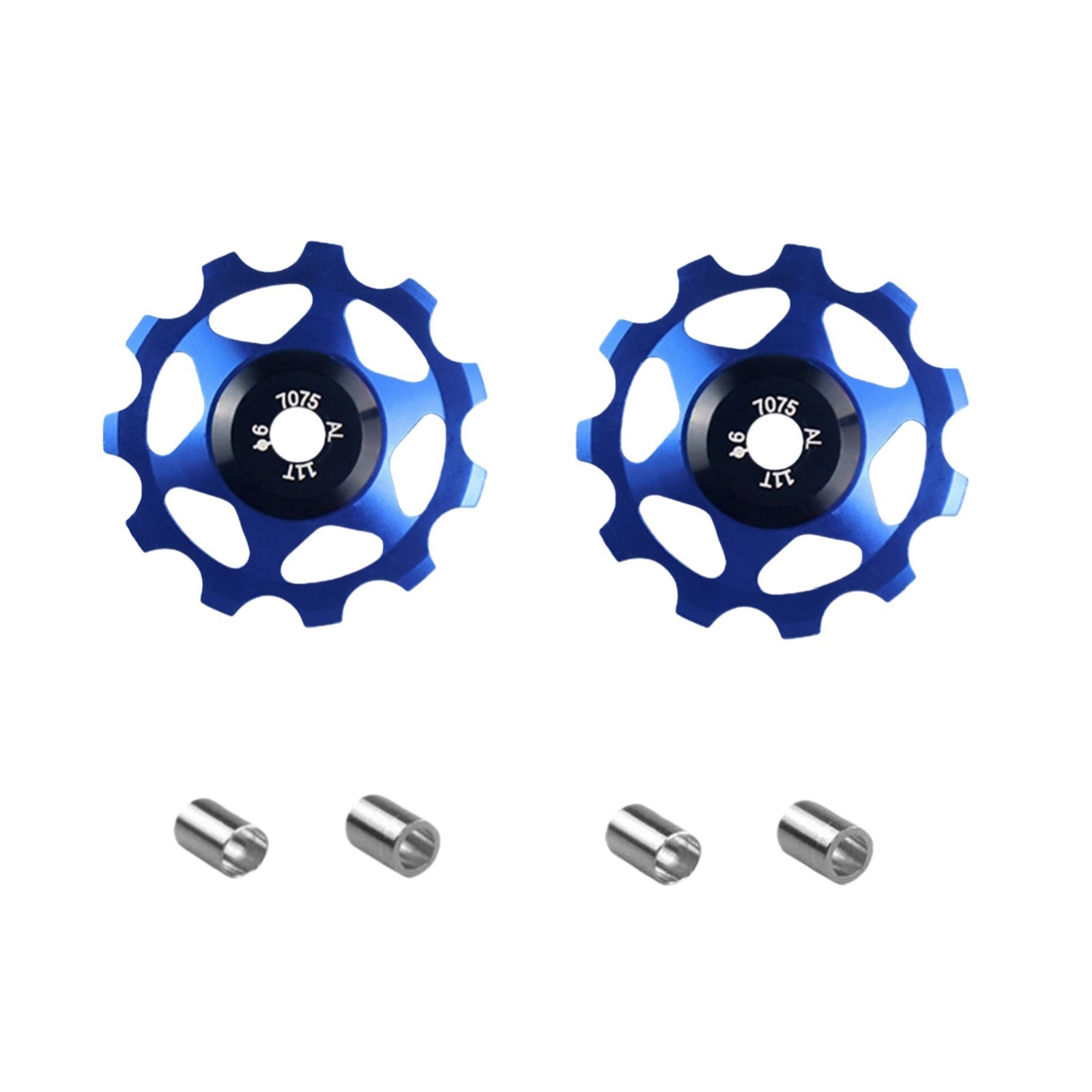 2Pcs Blue Rear Derailleur Pulley Wheel Set 11T Ceramic Bearing Bicycle Parts
