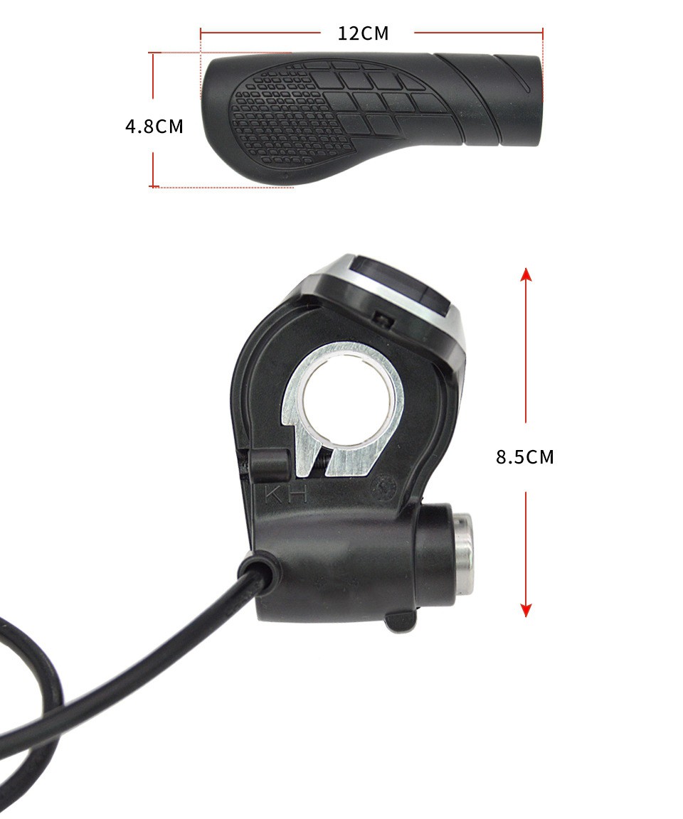 36V/48V E-Bike/Scooter Split Throttle Handle with Power Display & Key Lock USA