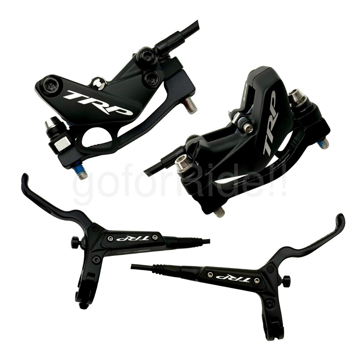TRP DH-R EVO Hydraulic Disc Brake Set Black 4-Piston w/203 Front+180 Rear Rotors