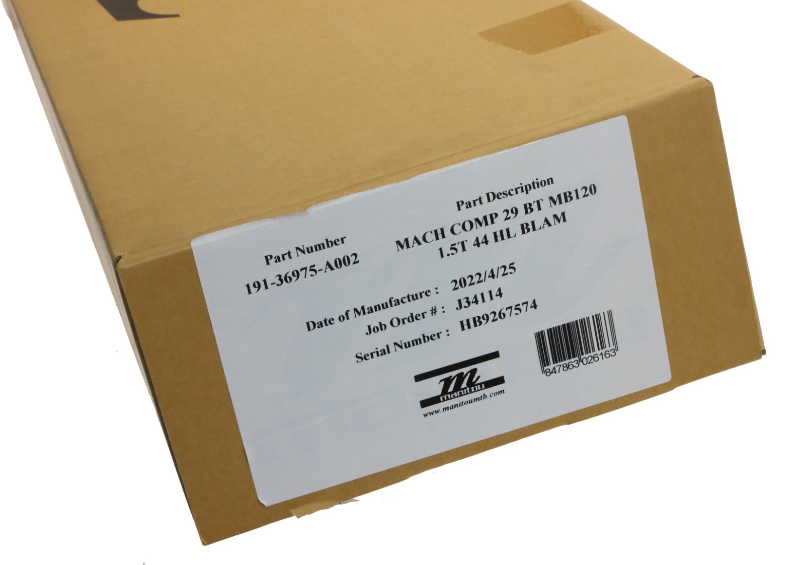 Manitou Machete Air Fork 29″ 120mm Black 44mm Offset Tapered 15x110mm NEW