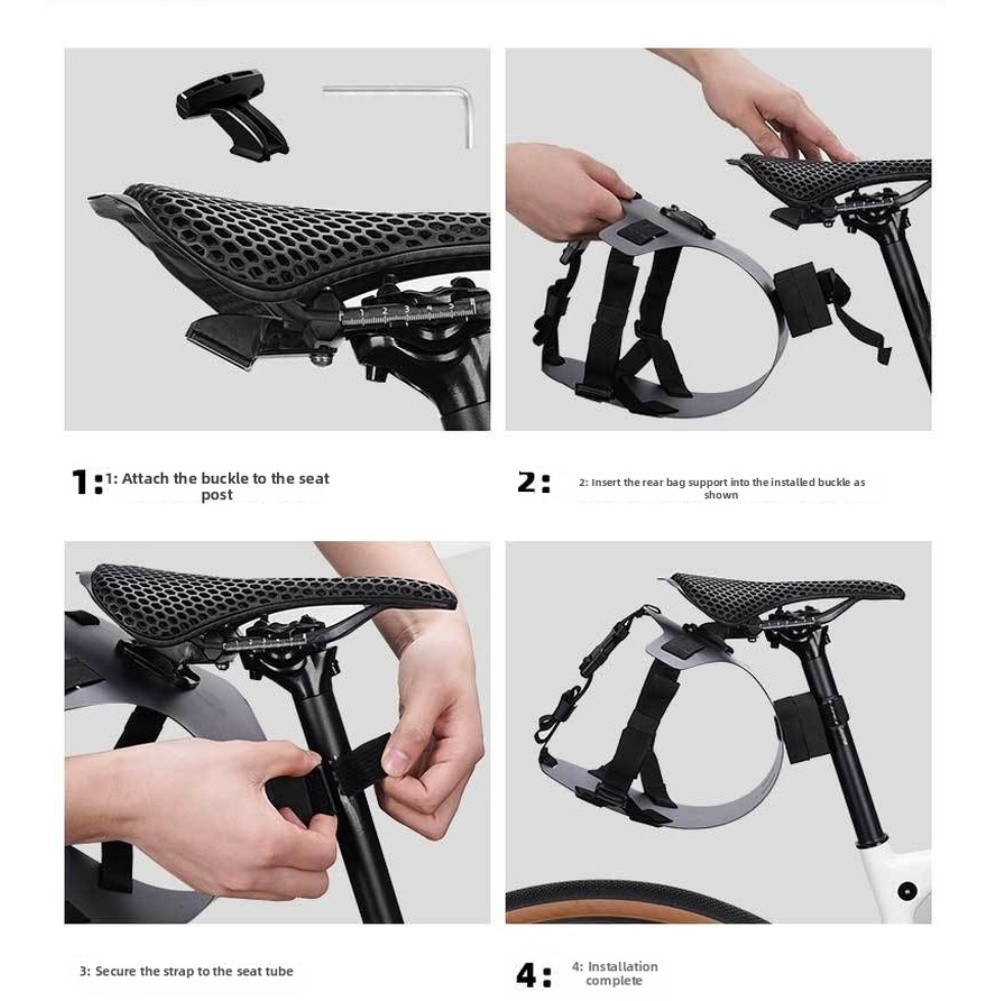 Sturdy PP Saddle Bag Bracket for Bicycles for supports Up to 12 Kilograms Load