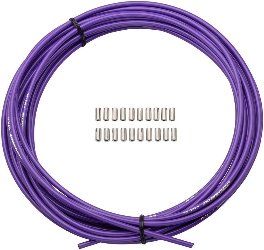 Jagwire 5mm Sport Brake Housing with Slick-Lube Liner 10M Roll, Purple Color: Pu