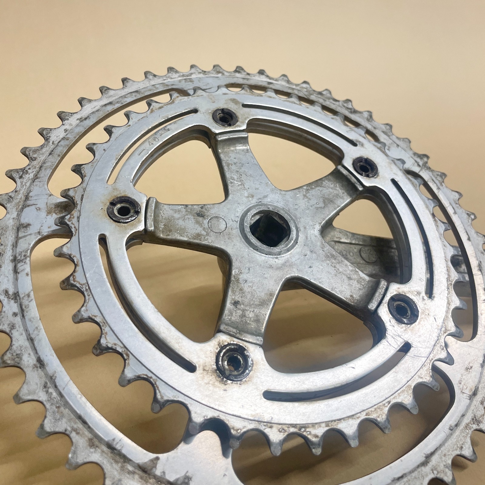 SR Sakae/Ringyo Super Custom 170mm 52/40T Crankset, 118BCD Square Taper 80s
