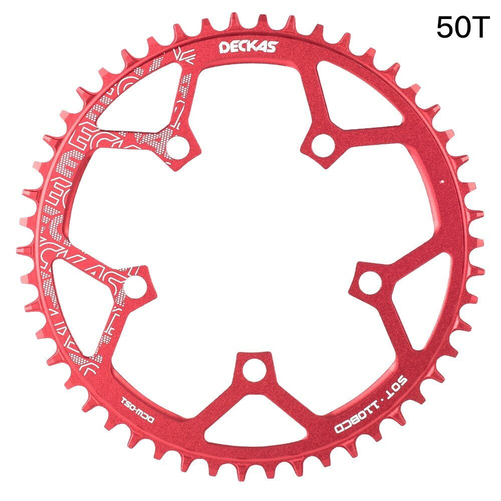 Road Bike Narrow Wide 110BCD Chainring 36T To 52T Crankset Tooth Plate Parts Red