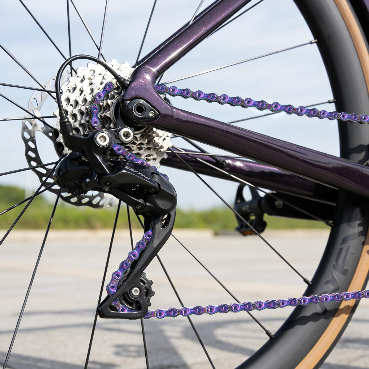Rainbow 8 Speed Bike Chain, 1/2″ x 3/32″ 116 Links for Road Bike Mountain Bik…