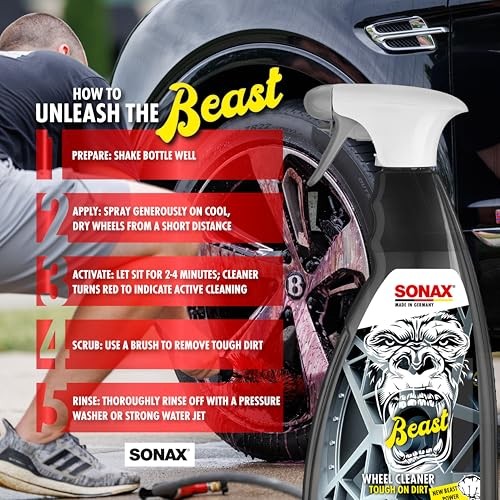 Beast Wheel Cleaner | Color-Changing Formula for Wheels 33.8 Fl Oz (Pack of 1)