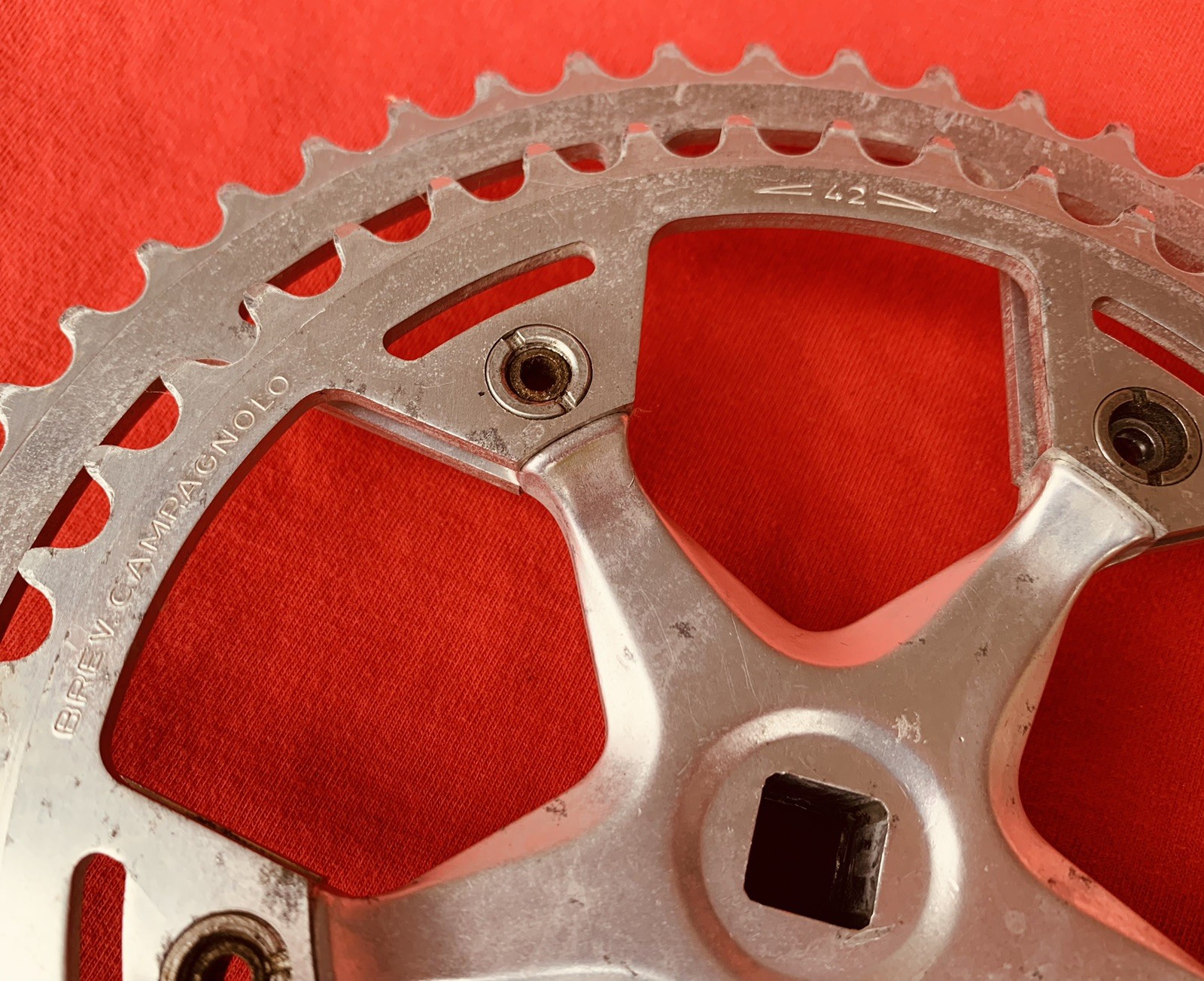 Vintage Campagnolo Triomphe Crankset 170mm Double 52/42T Silver 9/16 – Eroica