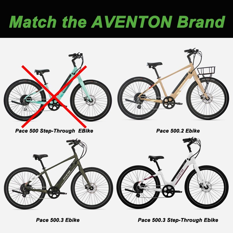 Aventon Electric Bike Battery 48V 14Ah for Pace 500.2 500.3 Step-Through E-bikes