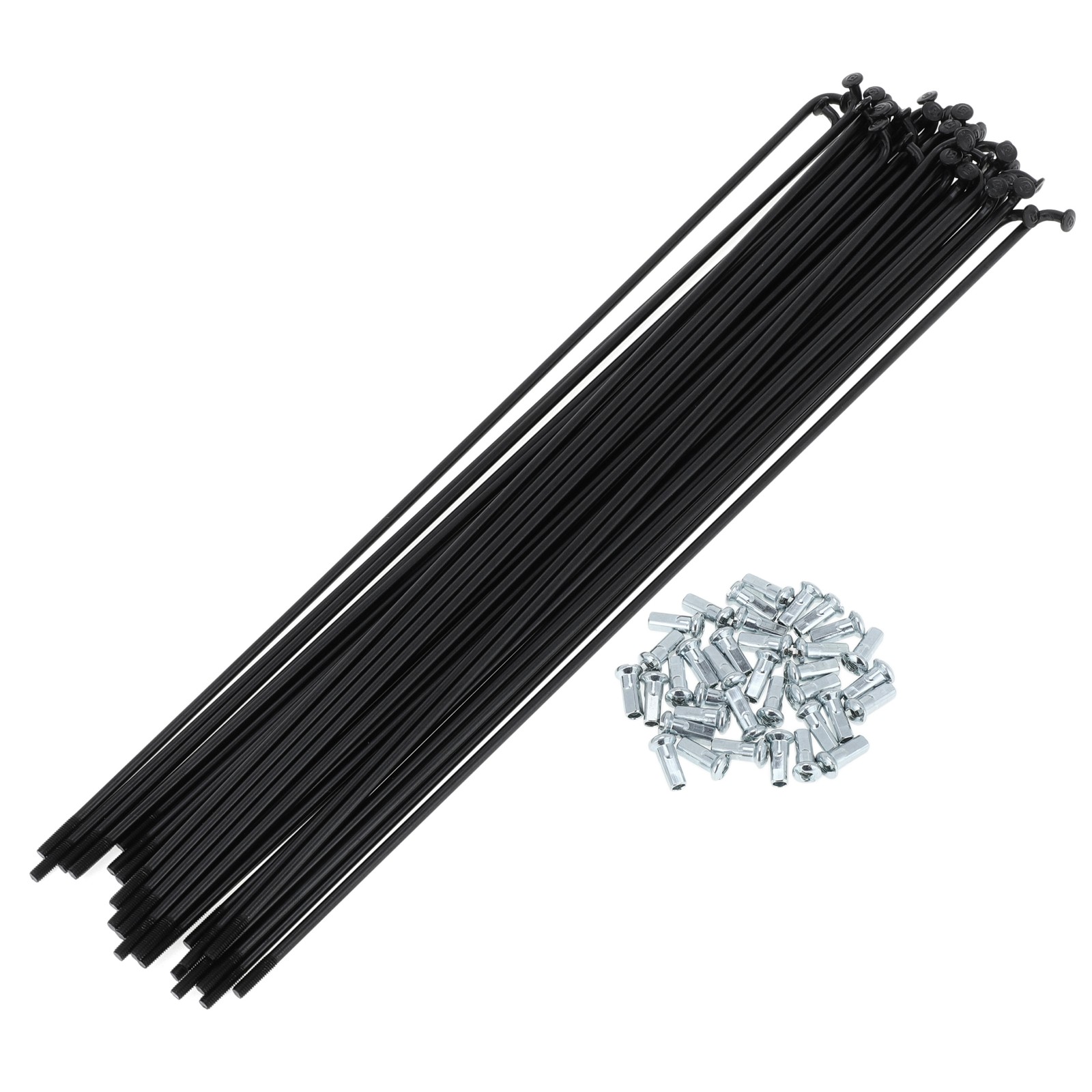 Bike Spokes 12G 257mm for Black Carbon Steel Wheel 1 Set