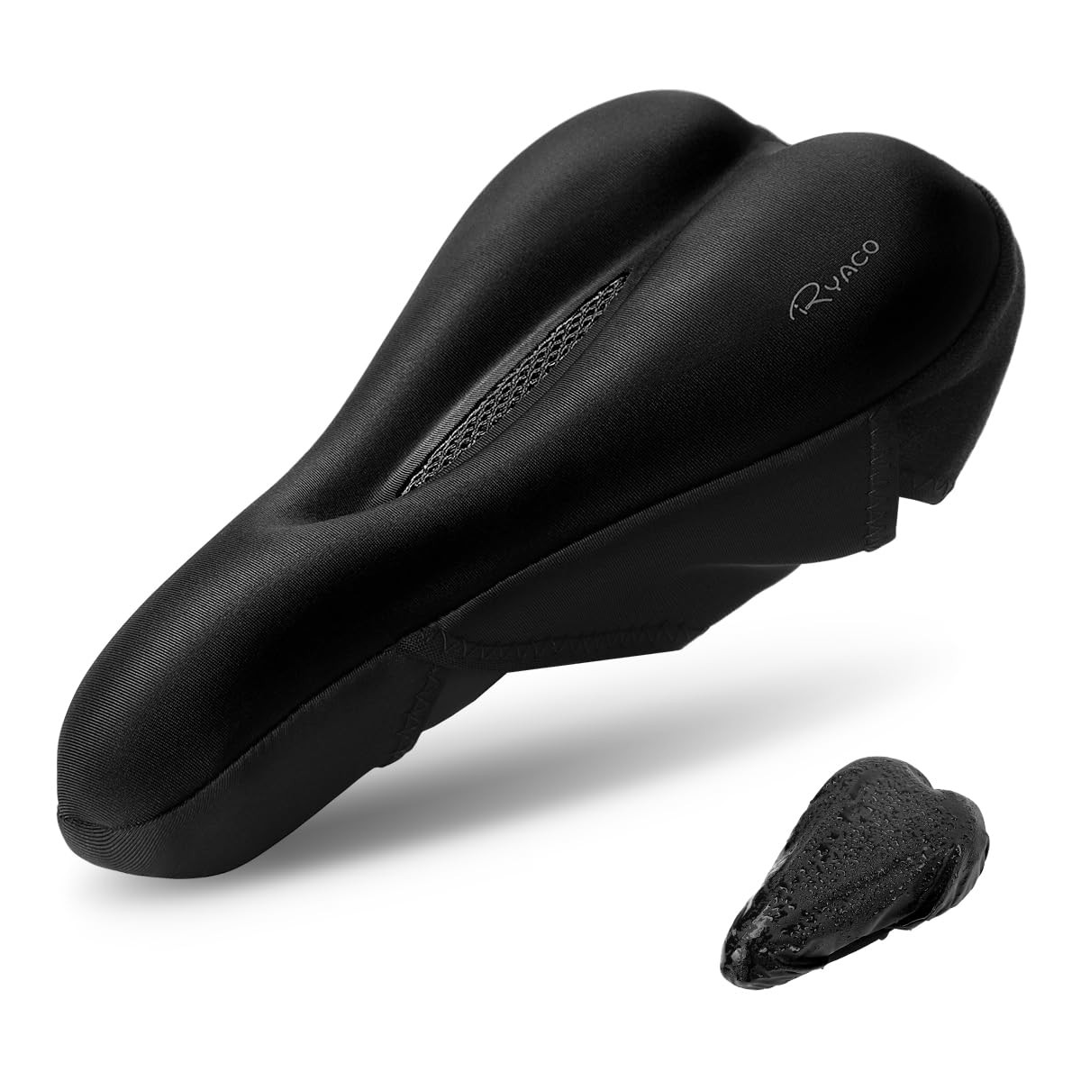 Gel Bike Seat Cushion Cover – Breathable Comfortable Bicycle Saddle Cover Bla…